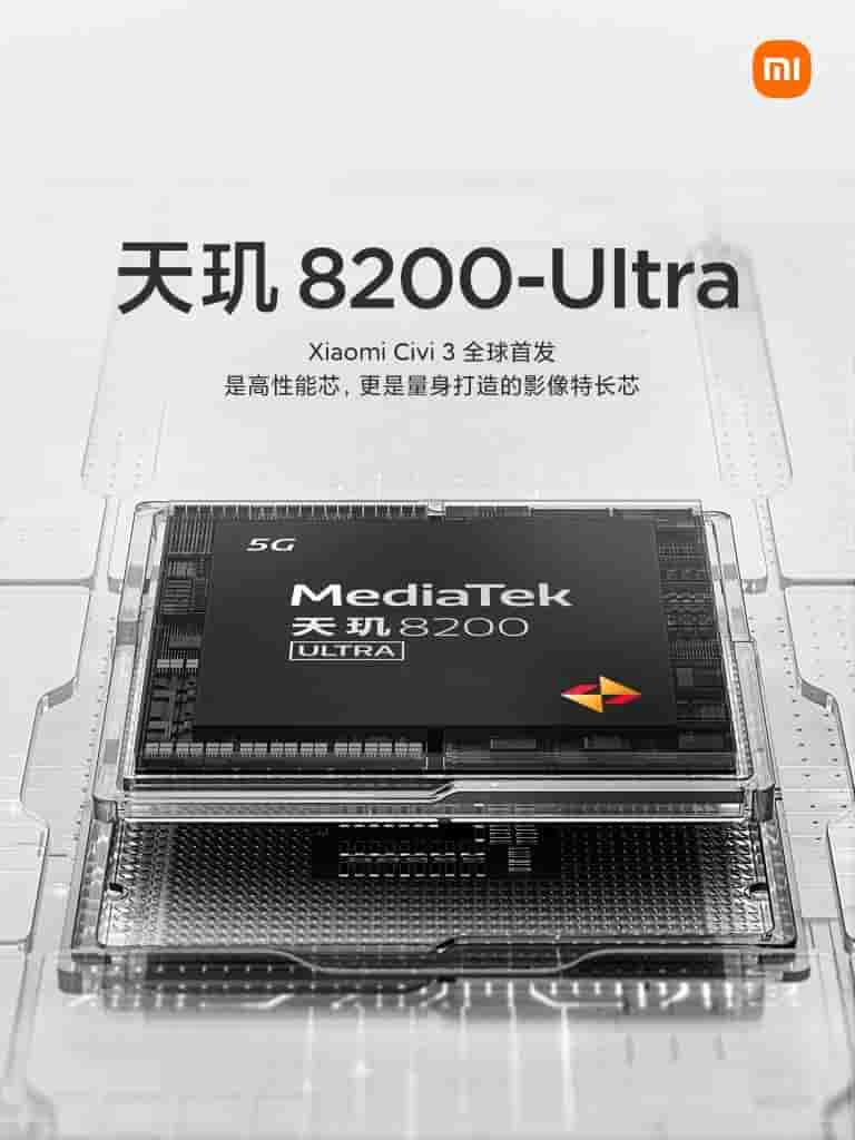 Xiaomi Civi 3 Dimensity 8200-ultra