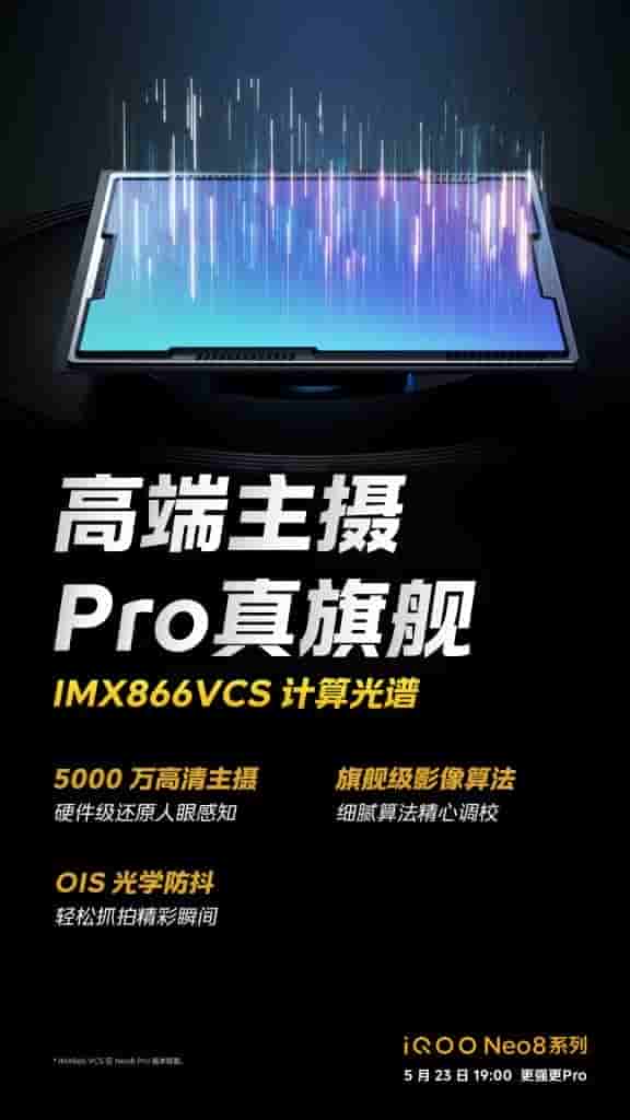 iQOO Neo 8 Pro 50MP main camera