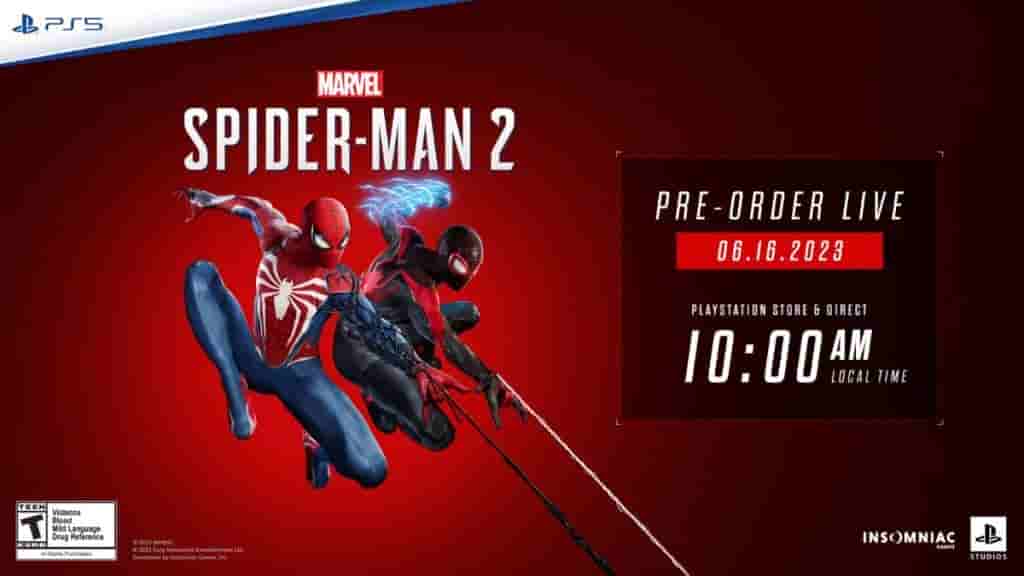 Marvel's Spider Man 2 Pre-Order