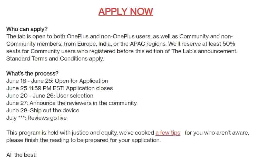 The Lab - Apply Now