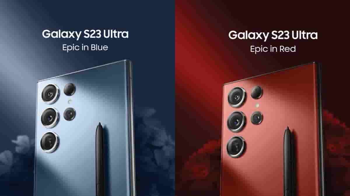 Blue And Red Samsung Galaxy S23 Ultra