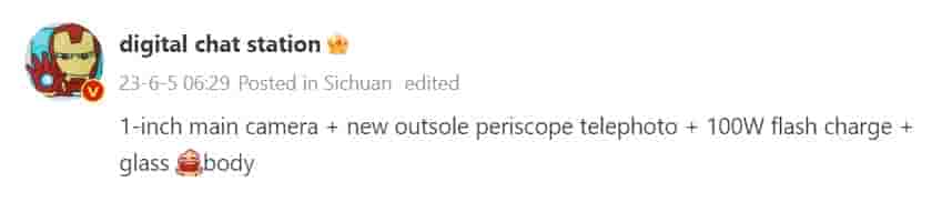 Vivo X100 series key specs