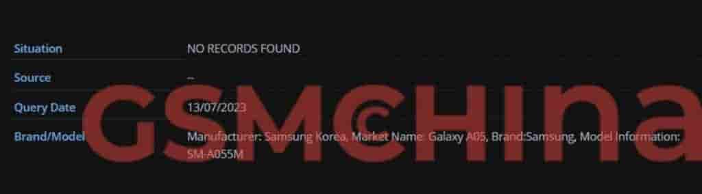 Galaxy A05 SM-A055M