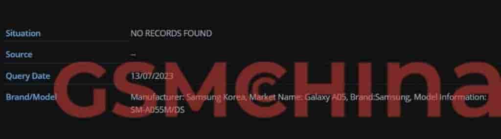 Galaxy A05 SM-A055M/DS