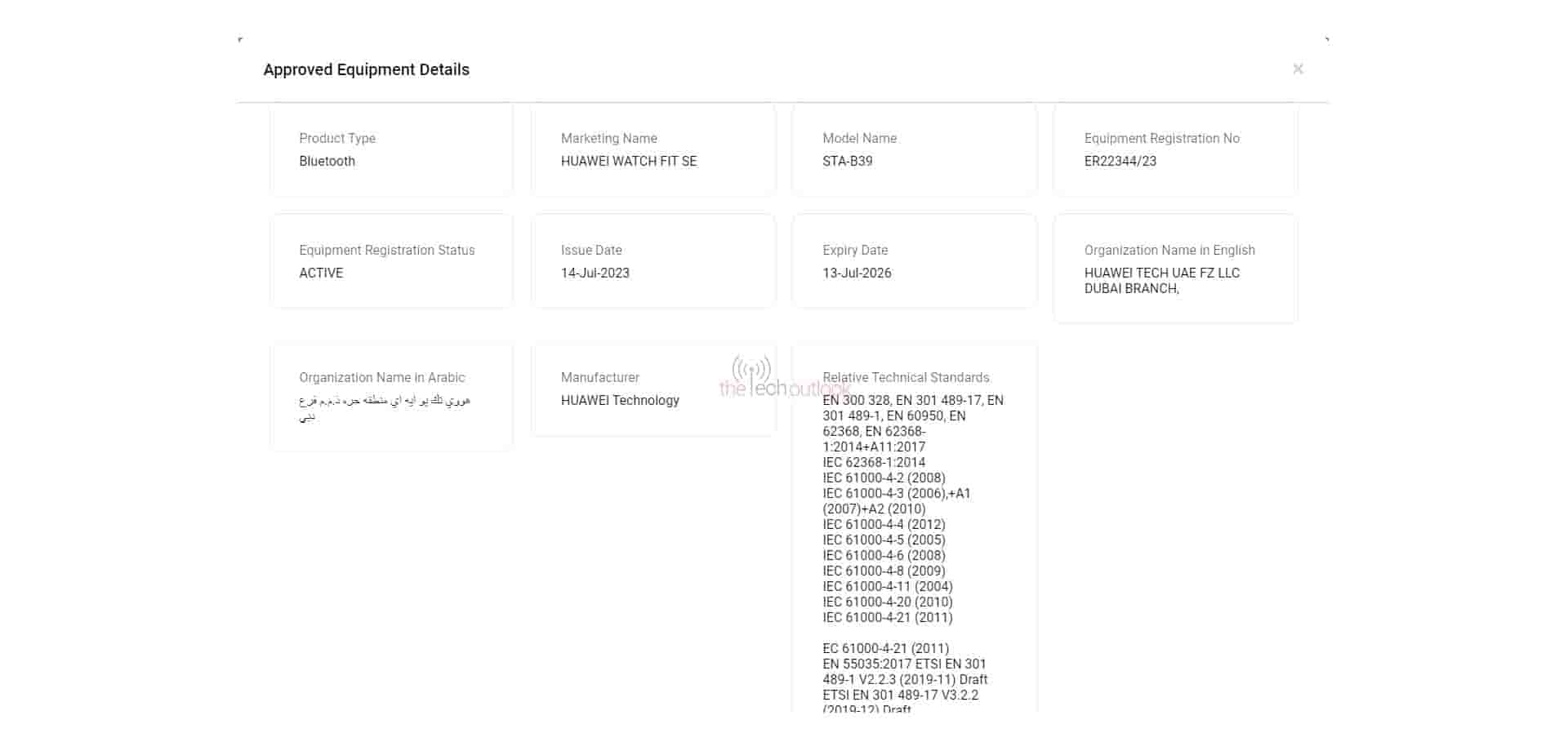 HUAWEI WATCH FIT SE TDRA