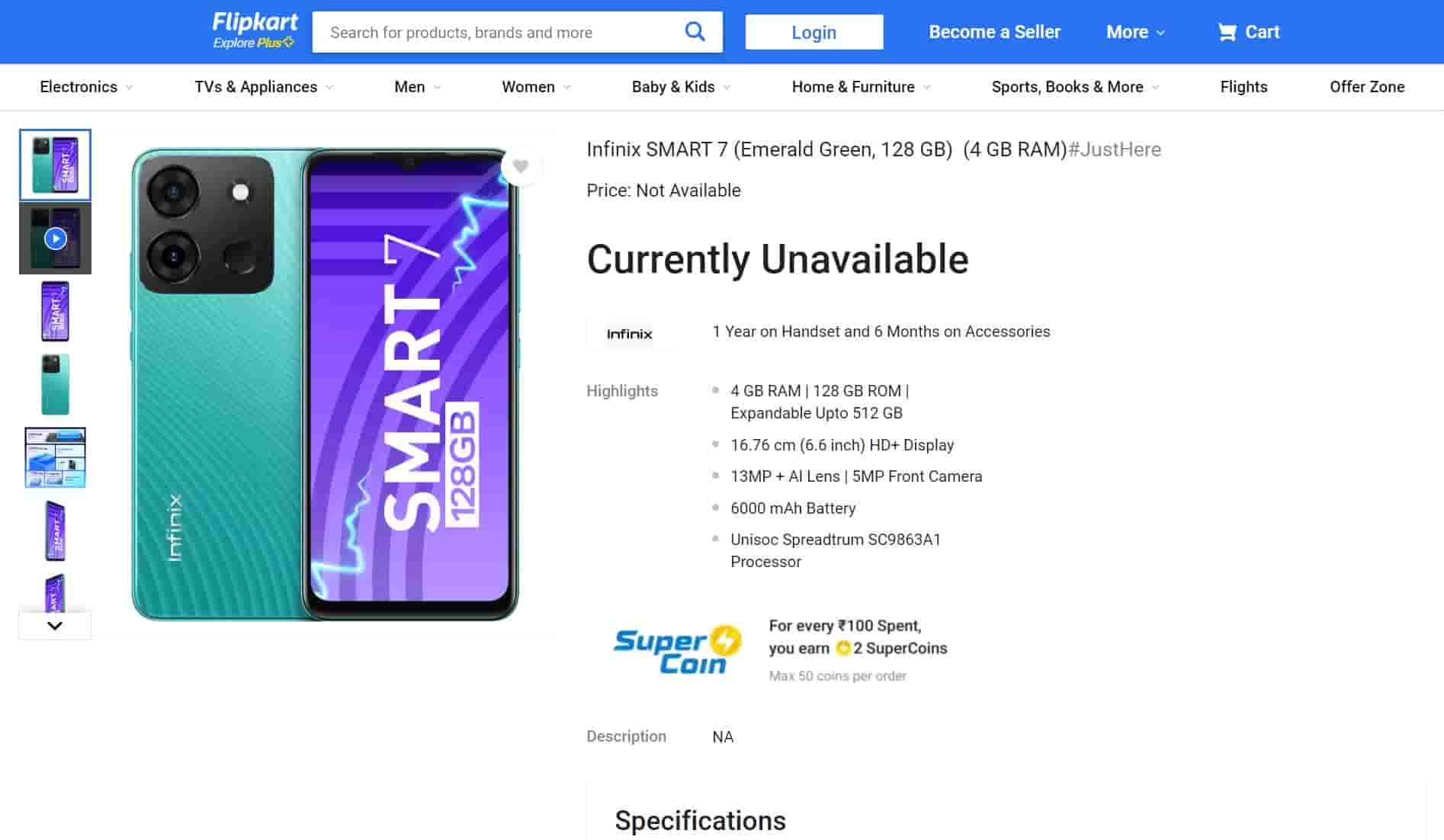 Infinix Smart 7 - Emerald Green