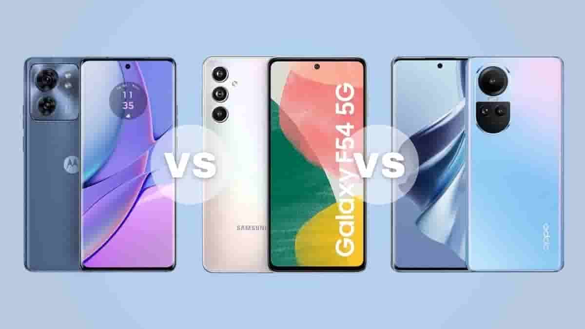 Motorola Edge 40 vs Samsung Galaxy F54 vs OPPO Reno 10