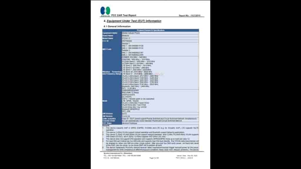 Motorola G14 FCC Listing 4