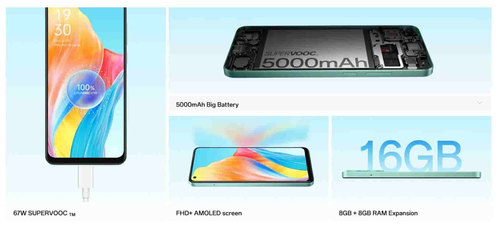 OPPO A78 4G Key Specs