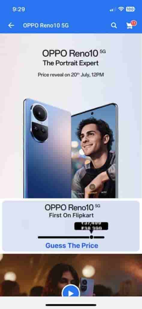 OPPO Reno 10 5G Flipkart Listing 1