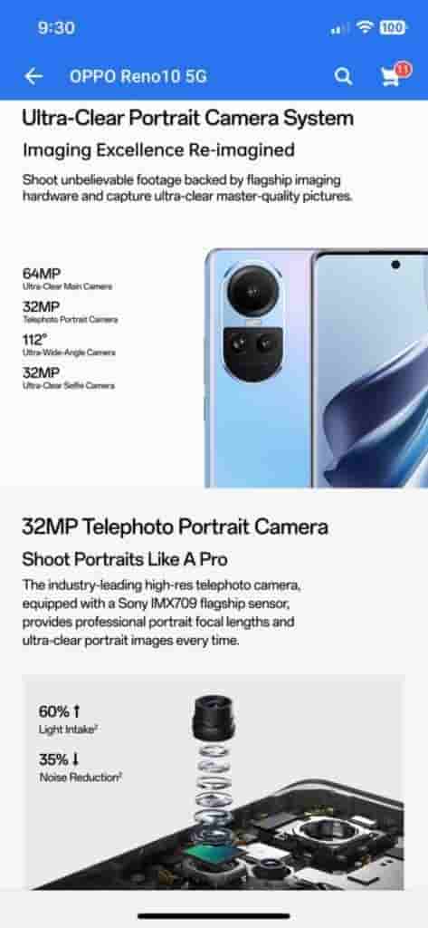 OPPO Reno 10 5G Flipkart Listing 3