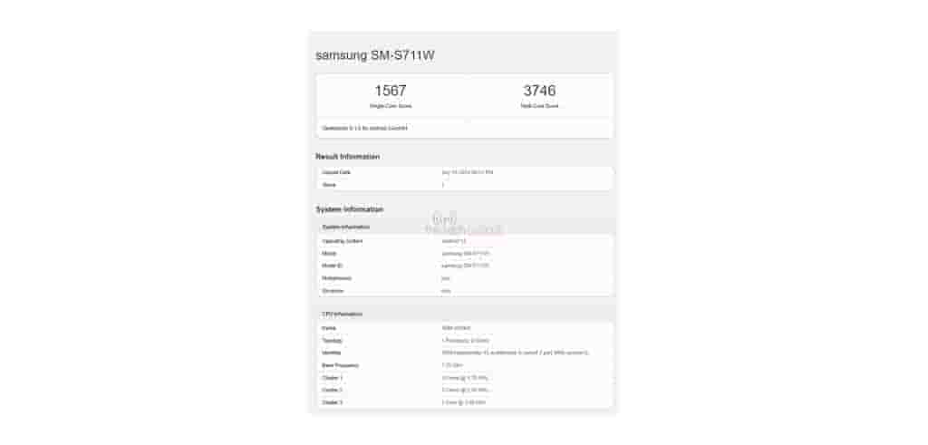 Samsung Galaxy S23 FE with model number SM-S711W again spotted with Snapdragon 8 Gen 1 processor (1)