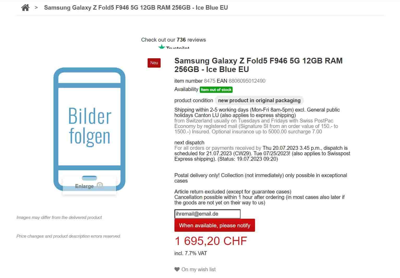 Samsung Galaxy Z Fold 5 Price Leaked