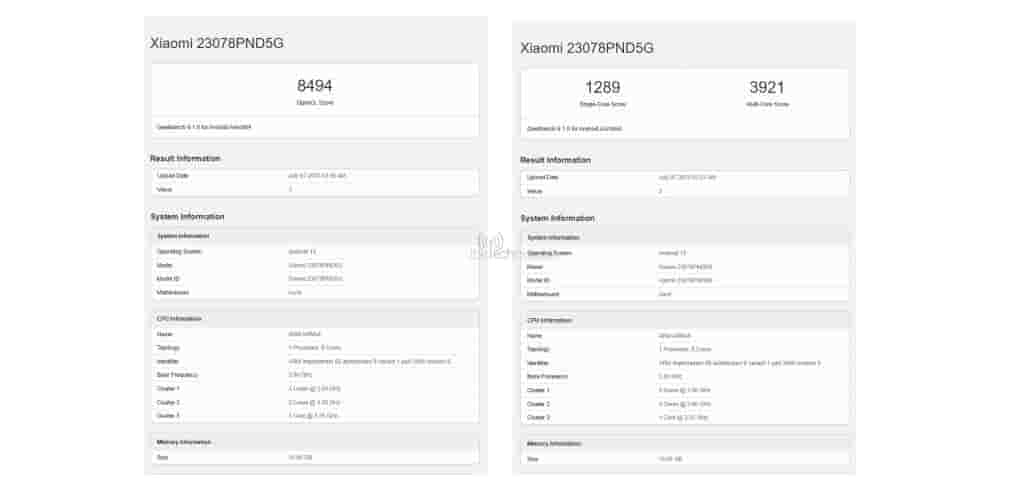 Xiaomi 13T Pro Spotted on Geekbench