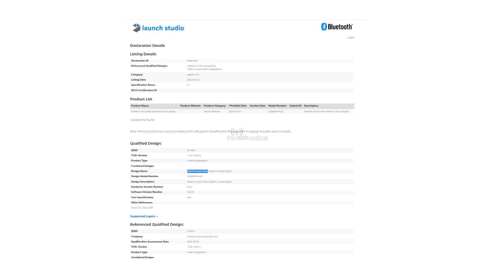 Xiaomi Focus Pen Spotted on Bluetooth SIG
