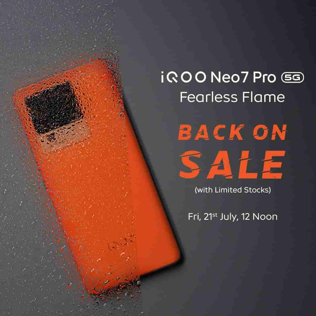 iQOO Neo 7 Pro 5G Fearless Flame