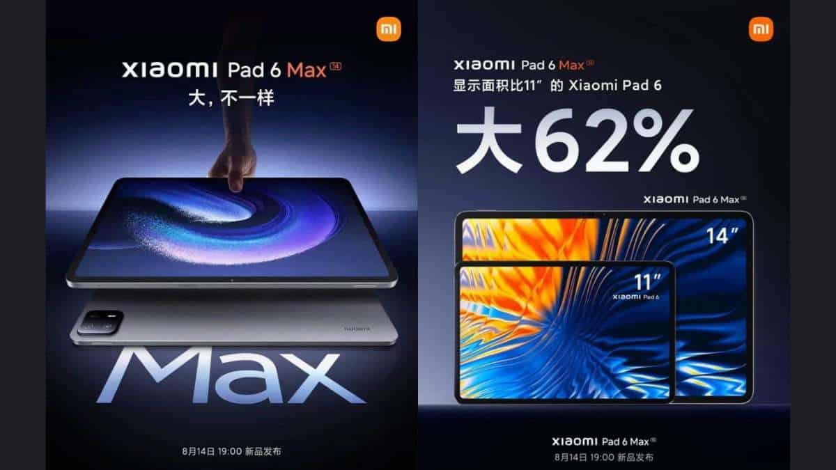 Xiaomi Pad 6 Max Set to Launch on August 14; Design