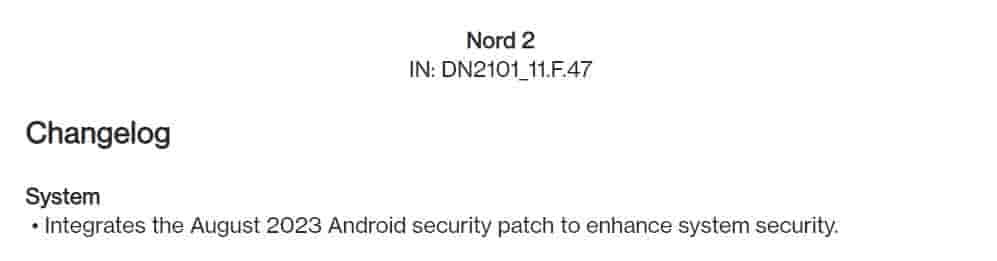 OxygenOS 13 F.47 for the OnePlus Nord 2