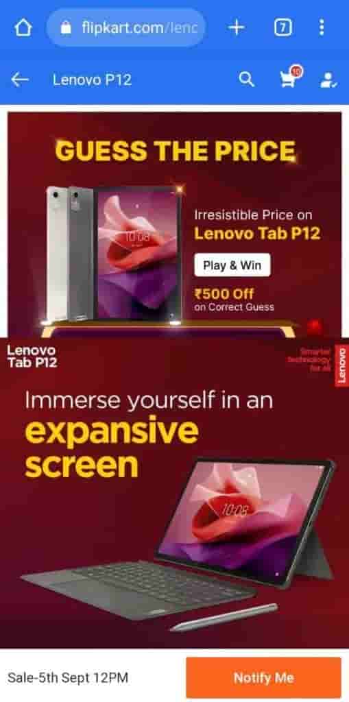 Lenovo Tab P12 - Flipkart Listing - 1