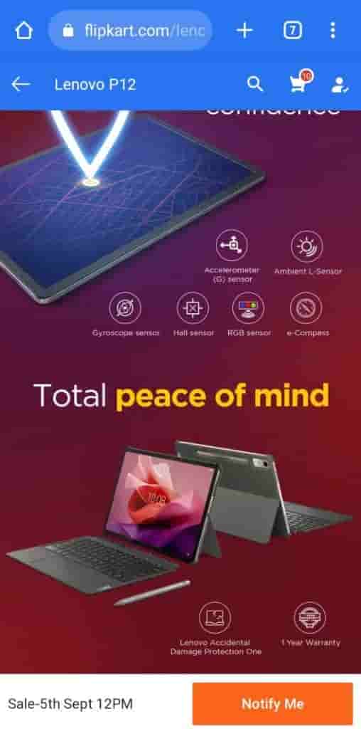 Lenovo Tab P12 - Flipkart Listing - 6