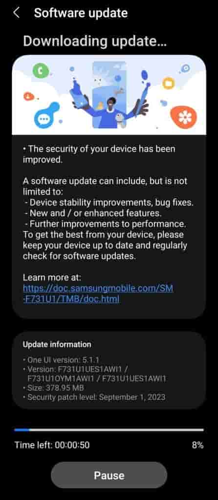 Galaxy Z Flip 5 - September 2023 Android Security Patch Update