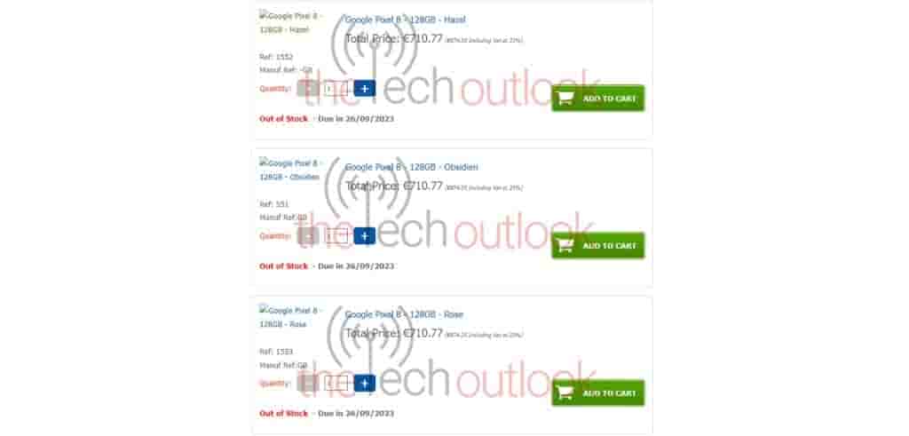Google Pixel 8 Pricing