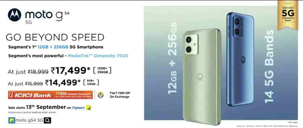 Moto G54 5G Price and Availability