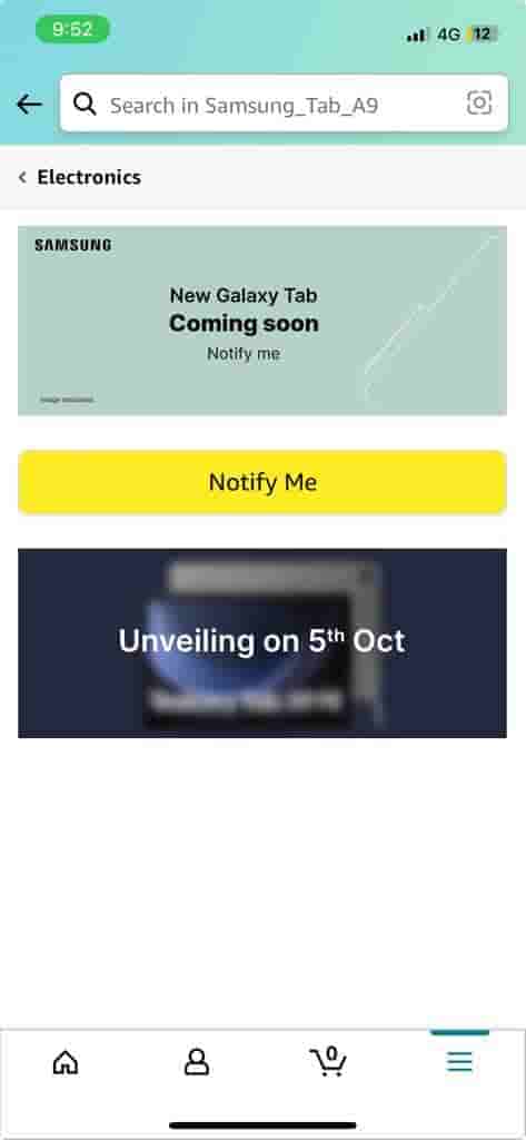 New Galaxy Tab Coming Soon - Amazon Listing