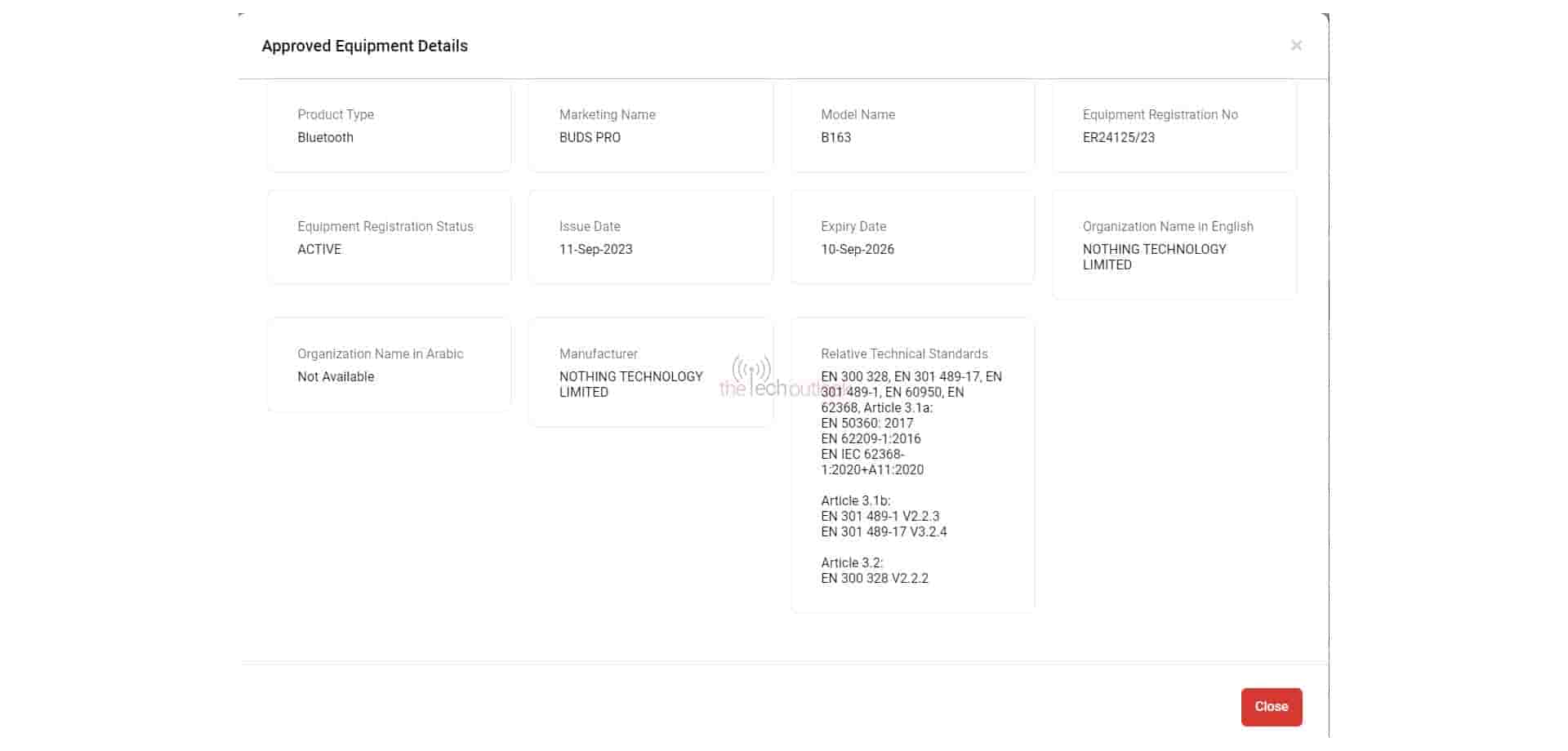 Nothing Buds Pro Spotted on TDRA