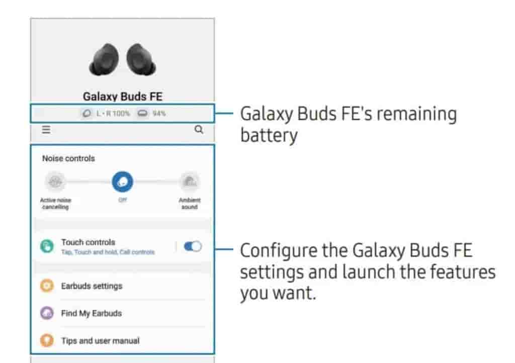 Samsung Galaxy Buds FE - Manual - Configuration