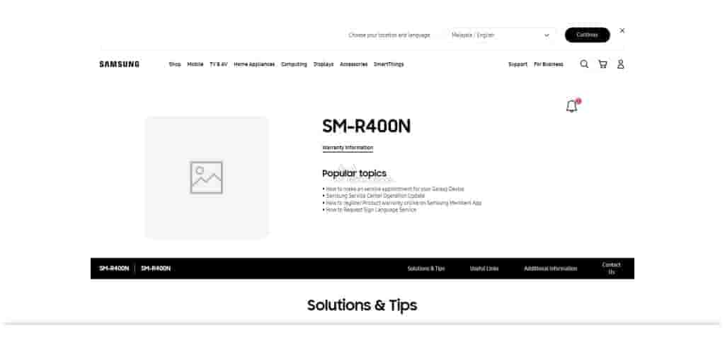 Samsung Galaxy Buds FE Malaysian Support Page