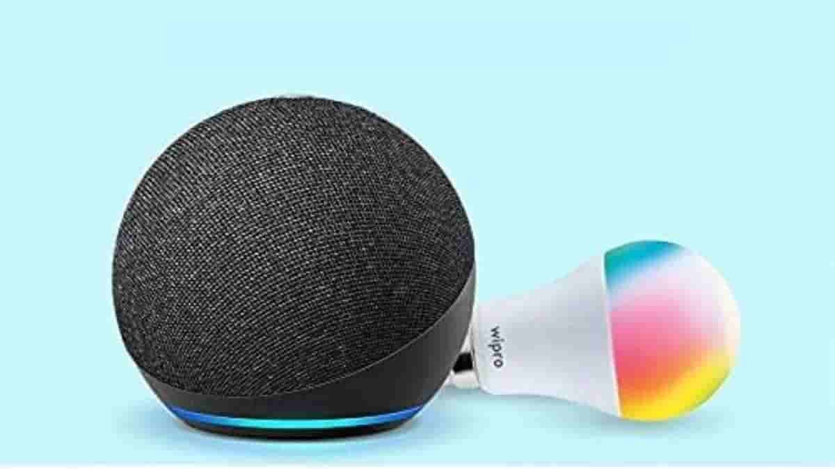 Echo Dot and Wipro 9W LED