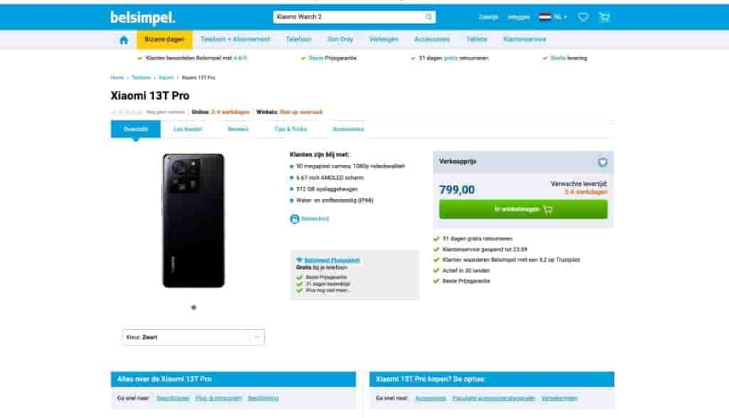 Xiaomi 13T Pro - Netherland Price