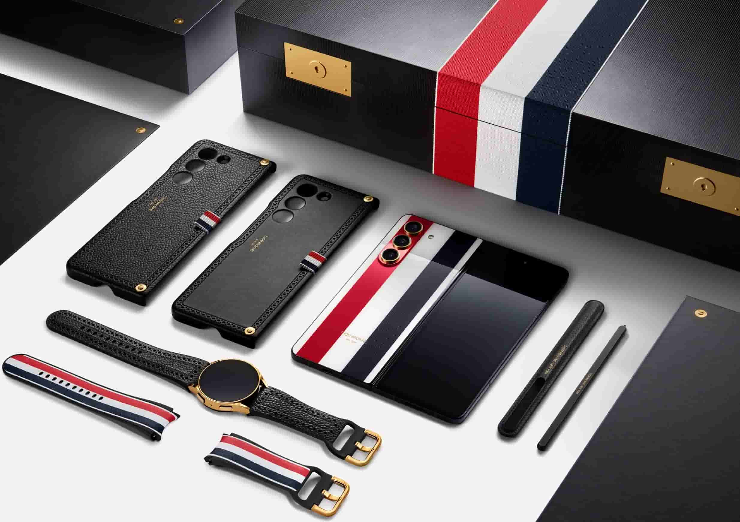 Samsung Galaxy Z Fold 5 and Watch 6 Thom Browne Edition