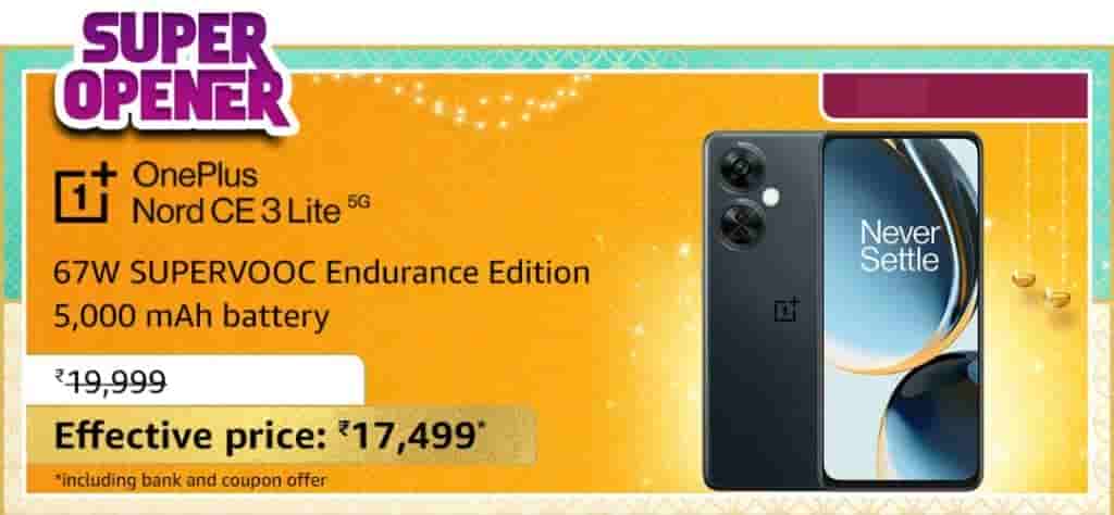 Amazon Great Indian Festival Deal - OnePlus Nord CE 3 Lite 5G