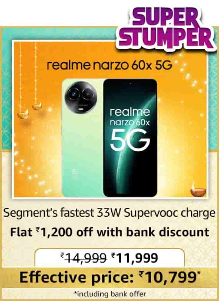 Amazon Great Indian Festival Deal - Realme Narzo 60x 5G