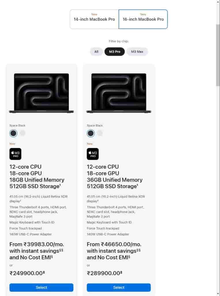 Apple MacBook Pro - M3 Pro - 16 Inch