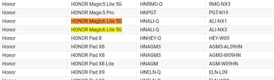 Honor Magic 6 Lite 5G - Google Play Console