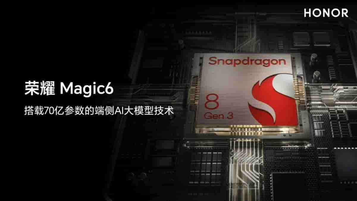 Honor Magic 6 series Snapdragon 8 Gen 3