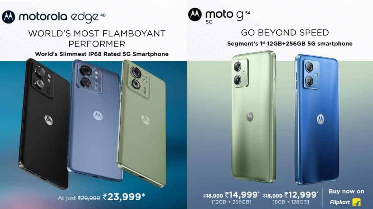 Motorola Edge 40 and Motorola G54 5G - Flipkart Big Billion Days Offer