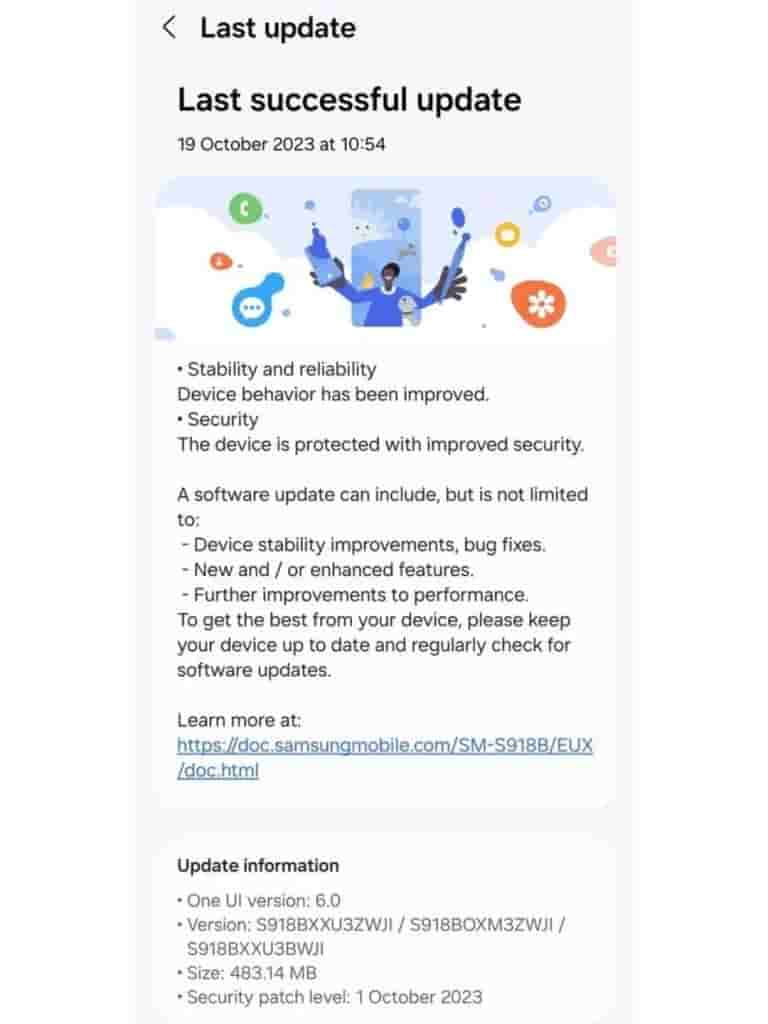One UI 6 Beta 8 Update for S23 Series