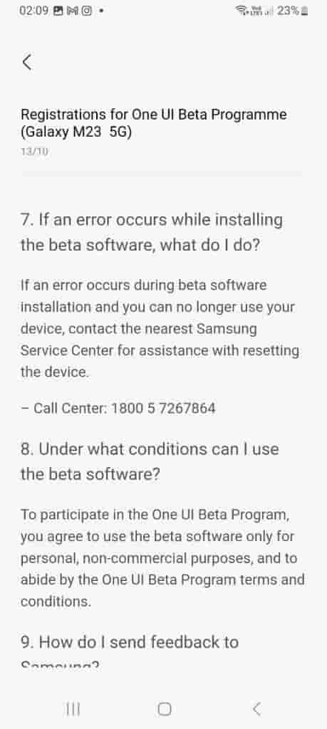 One UI 6 Beta Program - Galaxy M23 - 7