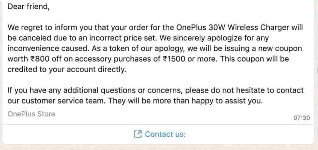 OnePlus - Offering Rs. 800 Coupon