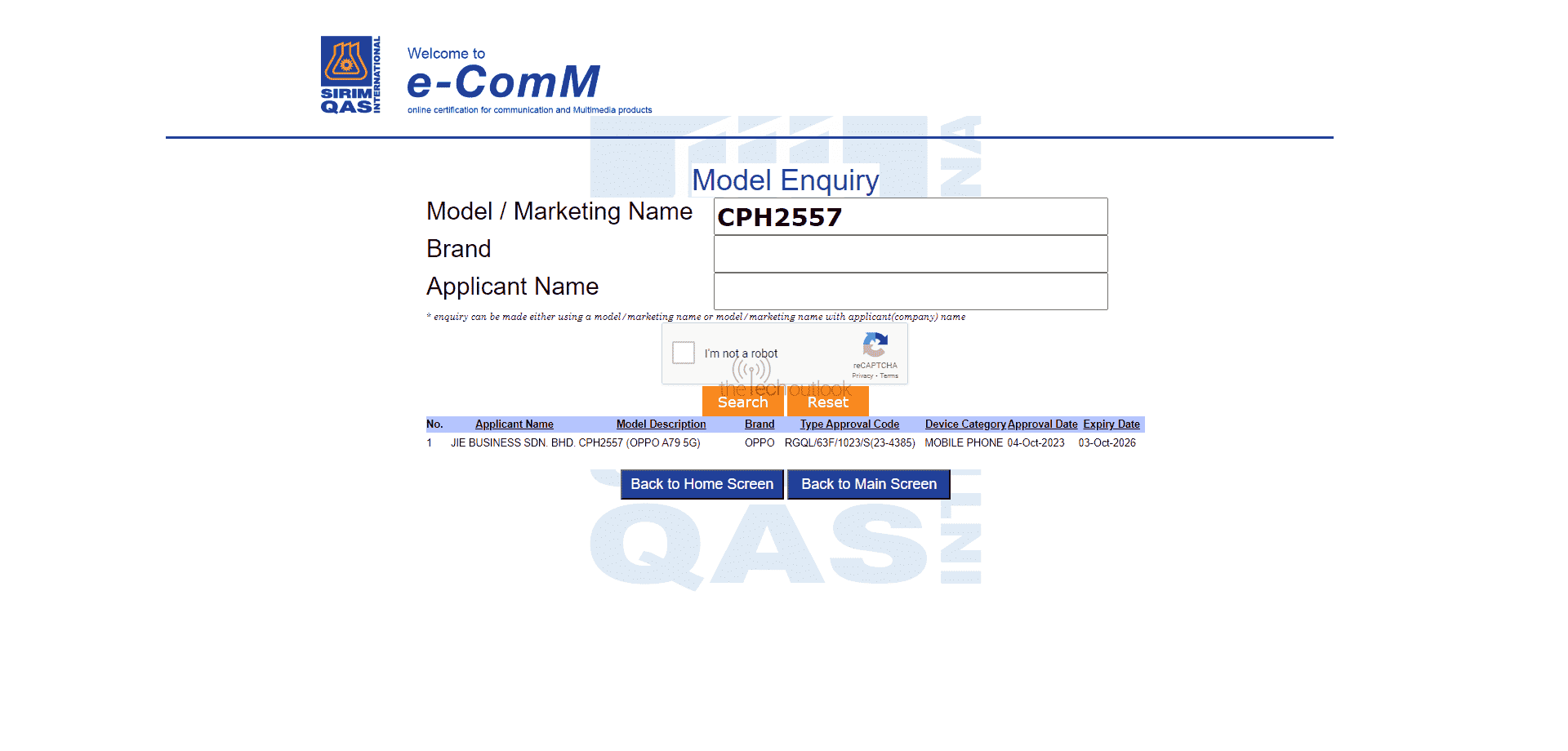 OPPO A79 5G SIRIM Certification