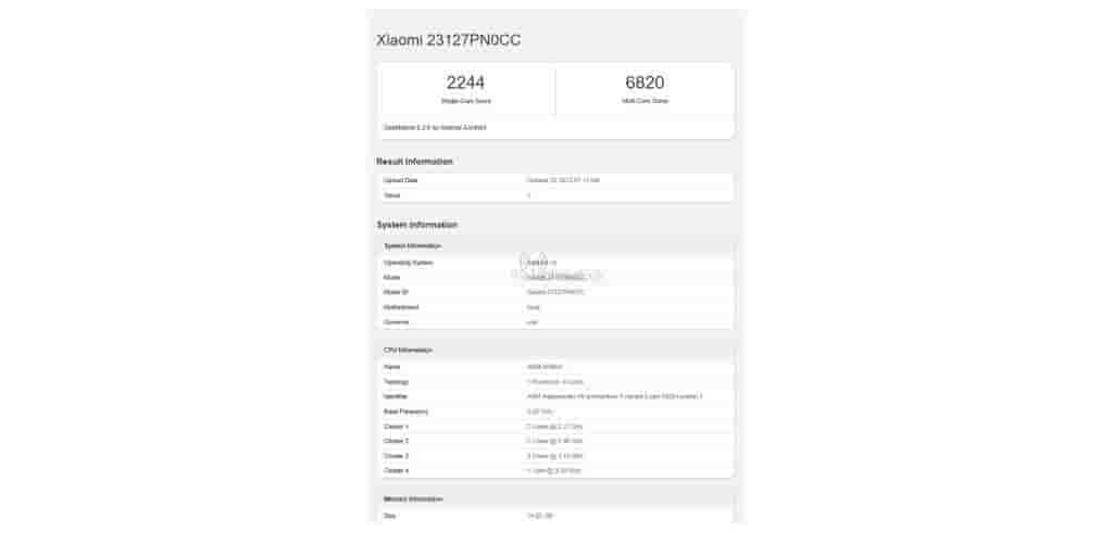 Xiaomi 14 Spotted on Geekbench