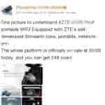 ZTE U10S Pro Portable Wi-Fi - Weibo Post - 1
