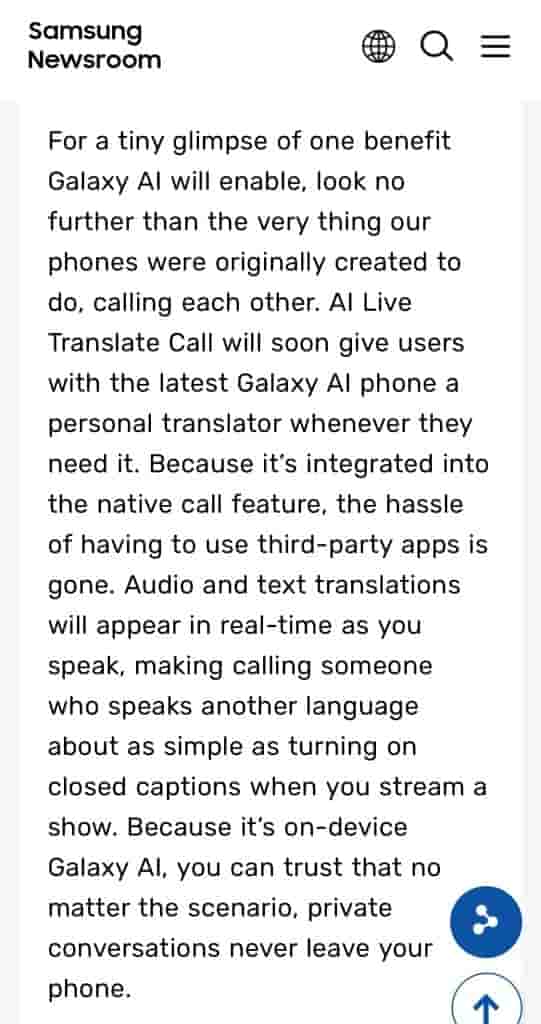 Galaxy S24 - AI Live Call Translate