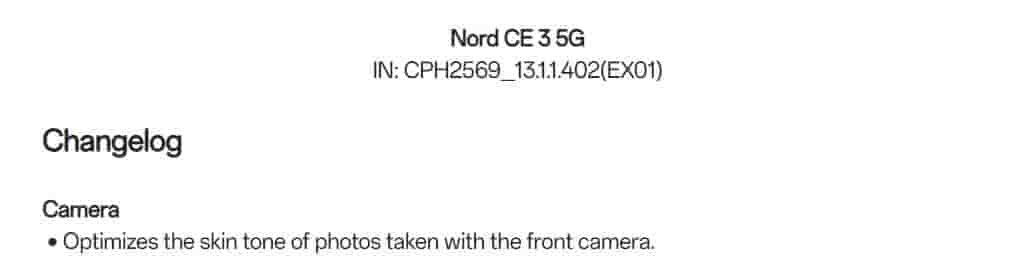 OxygenOS 13.1.1.402 for the OnePlus Nord CE 3 5G