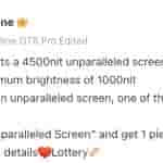 Realme GT 5 Pro - Display Specs Teased - Weibo Post - 2