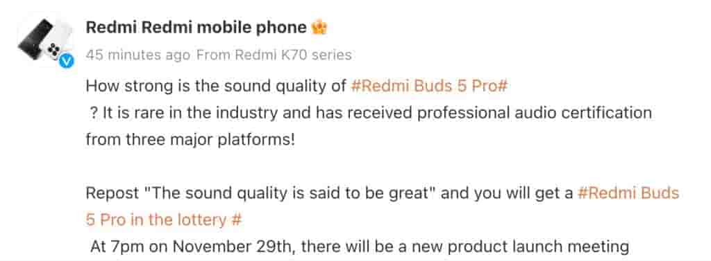 Redmi Buds 5 Pro - Specs